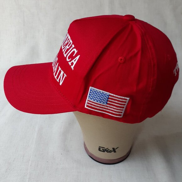 MAGA - 45-47 - Red Baseball Cap - Adjustable Fit - Picture 3 of 9